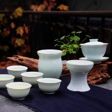 9頭全手工(gong)青釉工(gong)夫茶具(ju)...
