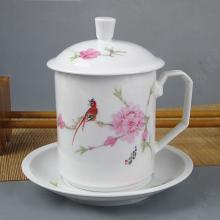 2頭水點桃花(huā)雙層杯碟