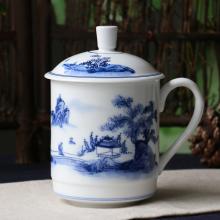 1頭手繪青花(huā)青山(shān)秀水單(dan)...
