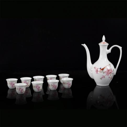 11頭水點桃花(huā)酒具(ju)