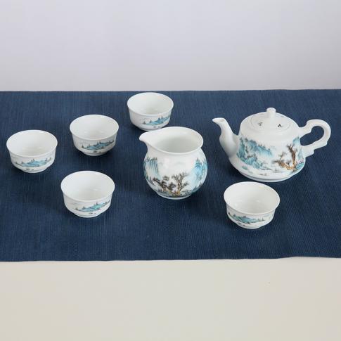 8頭清(qing)新(xin)茶具(ju)（青山(shān)綠水）