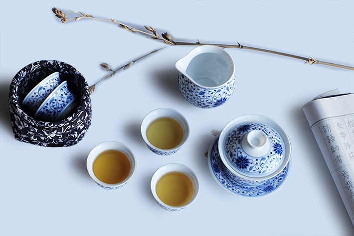 8頭功夫茶具(ju)纏枝花(huā)