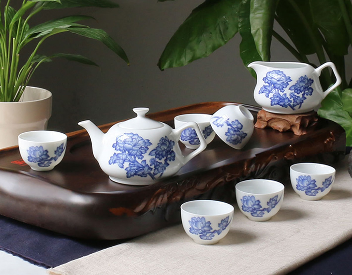 8頭釉中(zhong)茶具(ju)--牡丹花(huā)
