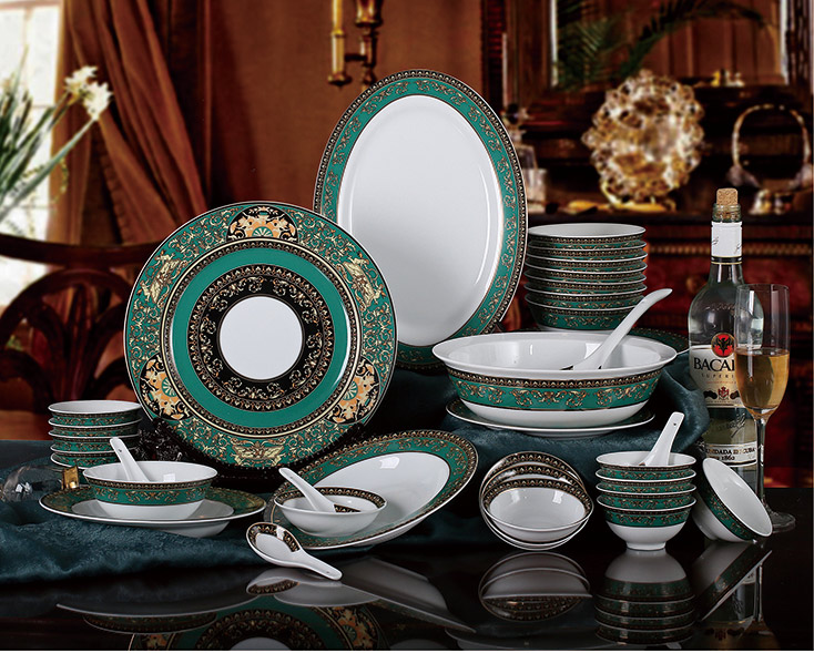 68頭中(zhong)餐具(ju)綠金富(fu)貴