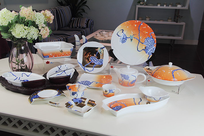 62頭中(zhong)餐具(ju)荷塘蝶戀