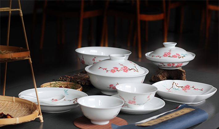 48頭中(zhong)餐具(ju)--翠竹紅(hong)梅