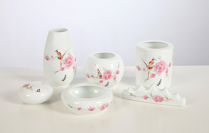 6頭手繪文(wén)具(ju)（水點桃花(huā)）