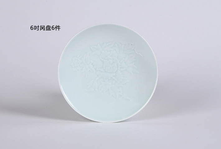 32頭影青雕刻餐具(ju)--牡丹花(huā)
