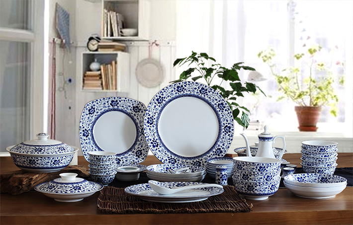 89頭中(zhong)餐具(ju)青花(huā)牡丹