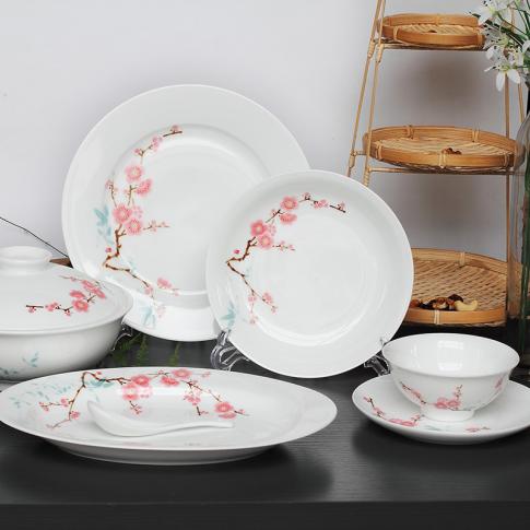 28頭中(zhong)餐具(ju)--翠竹紅(hong)梅