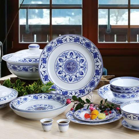 60頭釉中(zhong)如意纏枝中(zhong)餐具(ju)