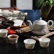 8頭手繪雪(xuě)景茶具(ju)