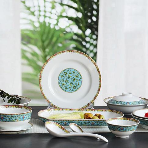 46頭釉上天池中(zhong)餐具(ju)