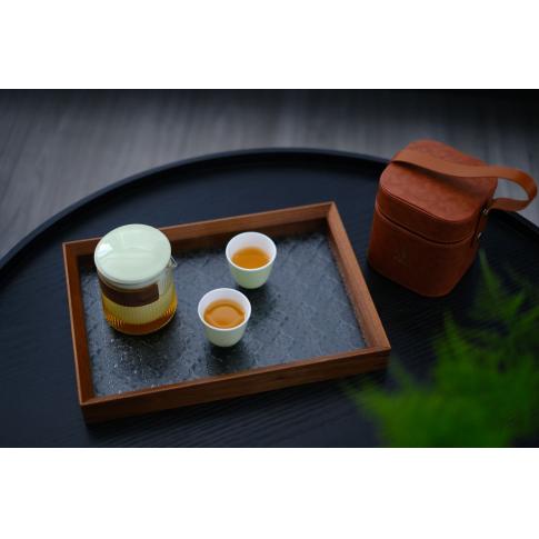 顔色釉旅行茶具(ju)-果綠色