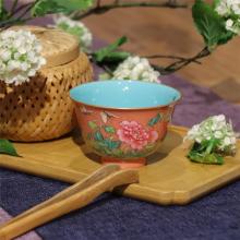 1頭手繪工(gong)筆(bǐ)琺琅彩虞美...
