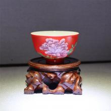 1頭手繪琺琅彩中(zhong)國(guo)紅(hong)玫...