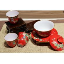 5頭手繪工(gong)筆(bǐ)琺琅彩福祿...