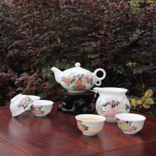 8頭釉下五彩葡萄茶具(ju)