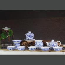 12頭手繪青花(huā)福壽連綿...