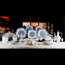 111頭釉上富(fu)貴鳥中(zhong)餐具(ju)