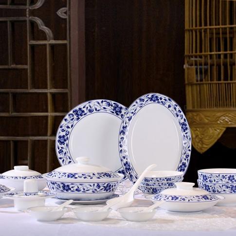 62頭國(guo)韻牡丹中(zhong)餐具(ju)
